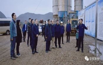 Director of the Development Planning Department of the National Energy Administration Li Fulong, and other leaders visited the Huamao New Materials Project in the industrial manufacturing sector of the group for on-site research
