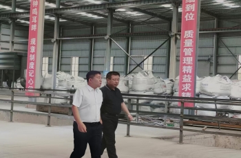 Tianshui Municipal Party Committee Deputy Secretary, Mayor Liu Lijiang and his delegation visit to Huamao (Gansu) New Materials for investigation.